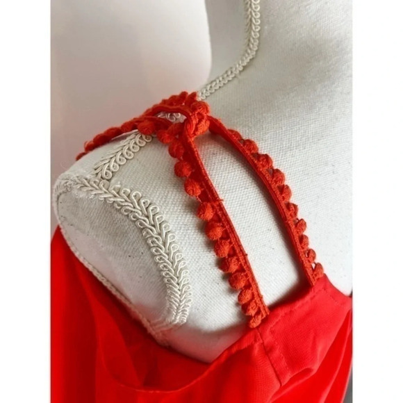 Lovers + Friends • Red Cold Shoulder Blouse - Picture 3 of 5